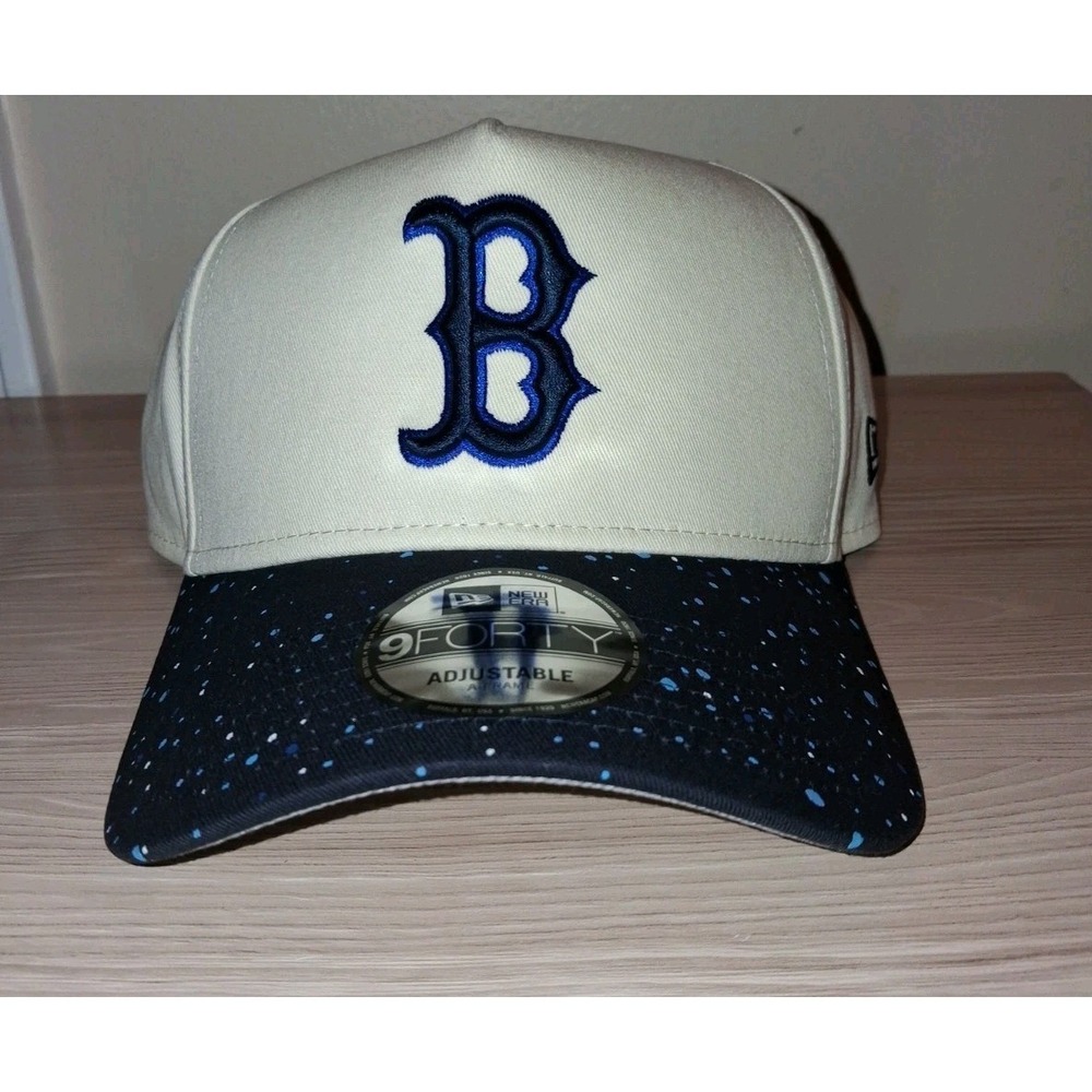 Boston Red Sox New Era 9FORTY Speckle A-Frame Cream Adjustable Hat